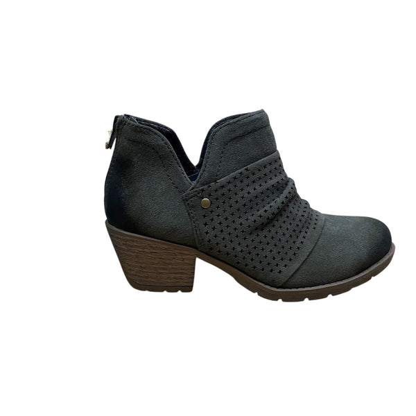 Earth Origins Women’s Olive Green Suede Leather Amanda Ankle Boots Size 6.5