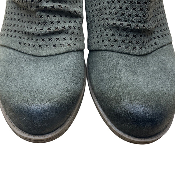 Earth Origins Women’s Olive Green Suede Leather Amanda Ankle Boots Size 6.5