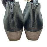 Earth Origins Women’s Olive Green Suede Leather Amanda Ankle Boots Size 6.5