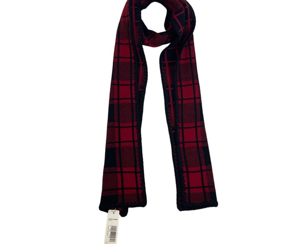 Unisex One Size Pendleton Red and Black Plaid Scarf New