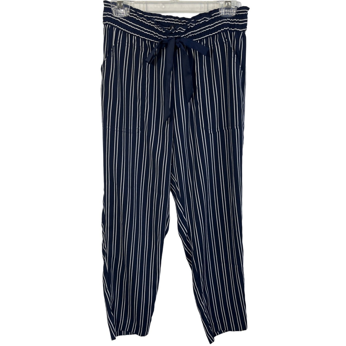 Zara Women's Blue & White Pinstripe Pants pants Sz S