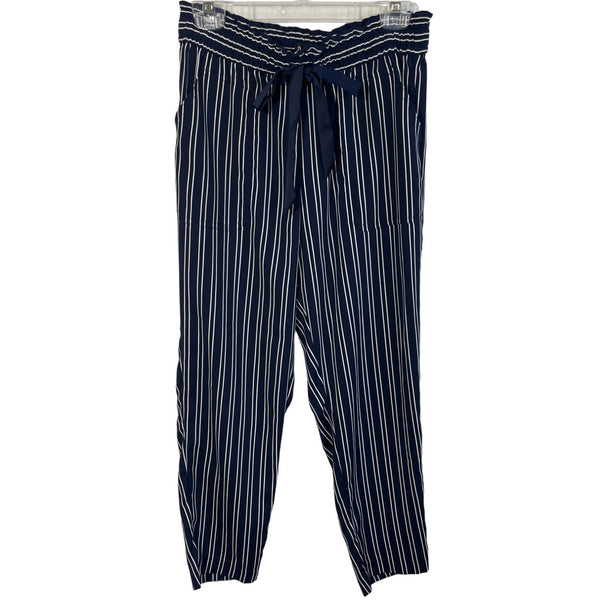 Zara Women's Blue & White Pinstripe Pants pants Sz S