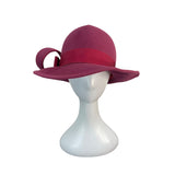 Vintage Kurt Jr. By Tom Hann Pink Wool Hat With Ribbon & Bow Accent