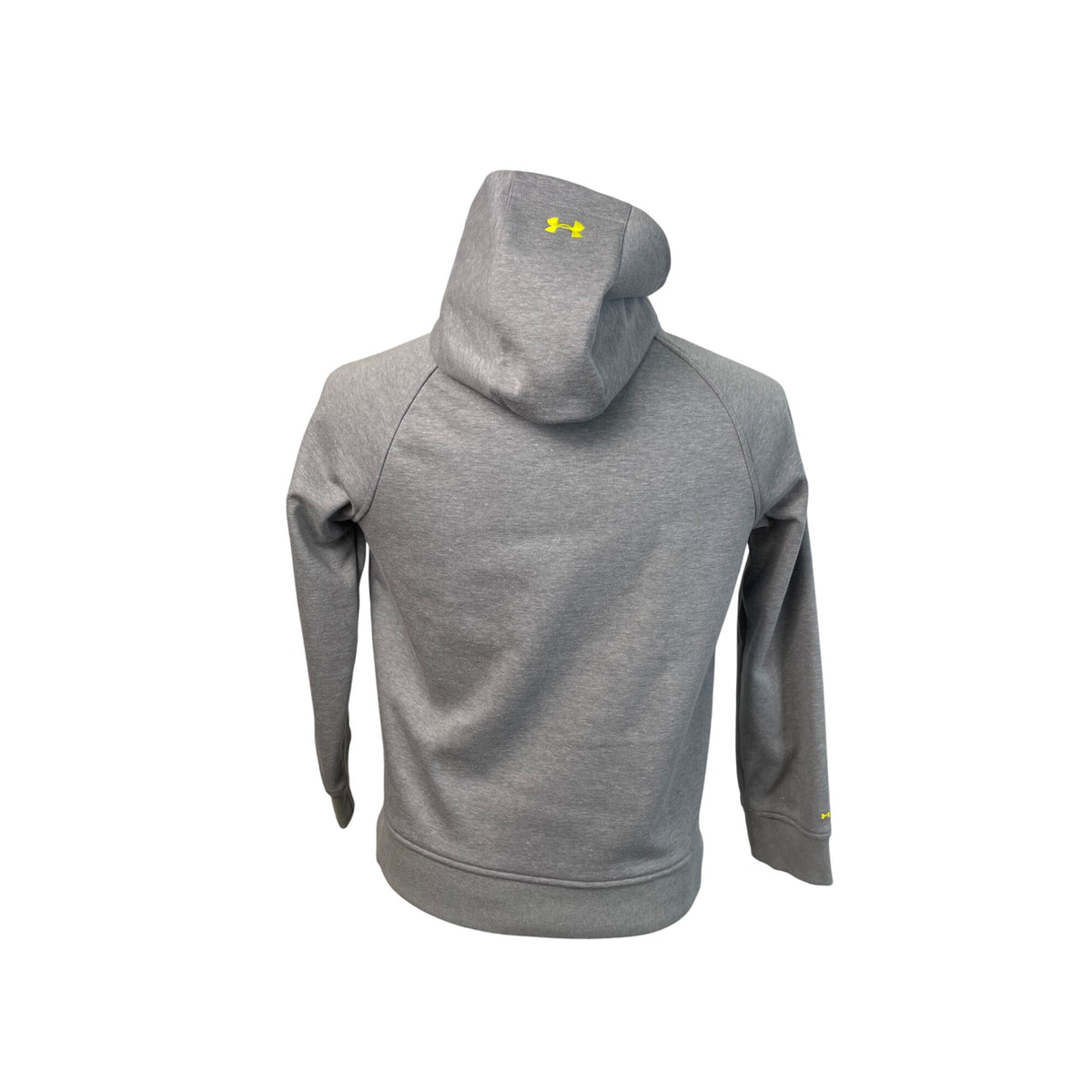 Under Armour Kids Gray Hoodie With Neon Yellow Hooded Sweatshirt Size YXL