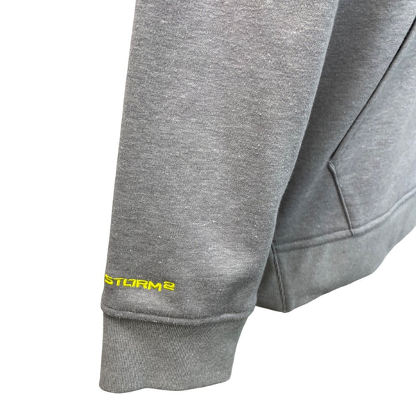 Under Armour Kids Gray Hoodie With Neon Yellow Hooded Sweatshirt Size YXL