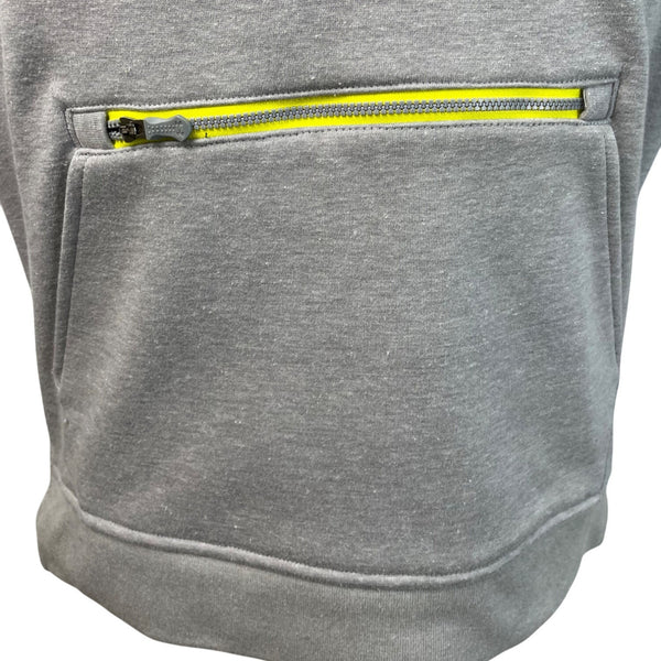 Under Armour Kids Gray Hoodie With Neon Yellow Hooded Sweatshirt Size YXL