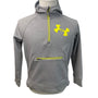 Under Armour Kids Gray Hoodie With Neon Yellow Hooded Sweatshirt Size YXL
