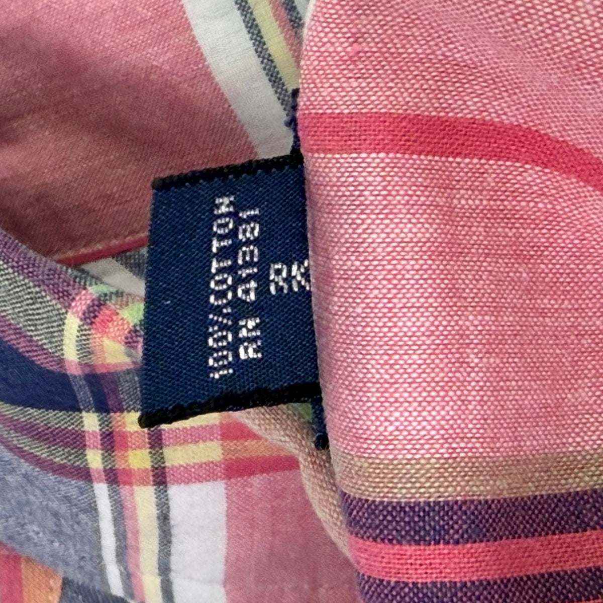 Ralph Lauren Mens Multicolor Cotton Plaid Short Sleeve Button-Down Shirt Size L