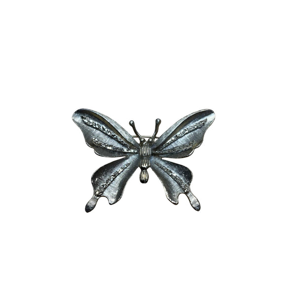 Vintage Silver Butterfly Metal Pin Brooch