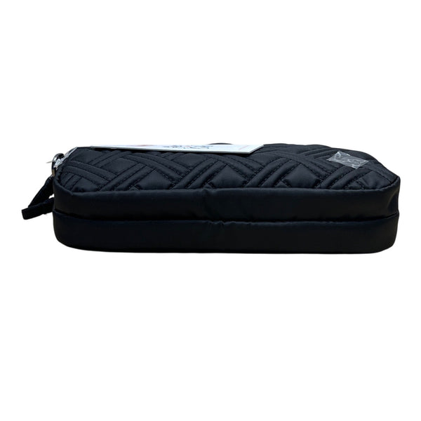 Lug Quilted Black Stitching Adjustable Strap Multi Pocket Coupe XL Crossbody Bag