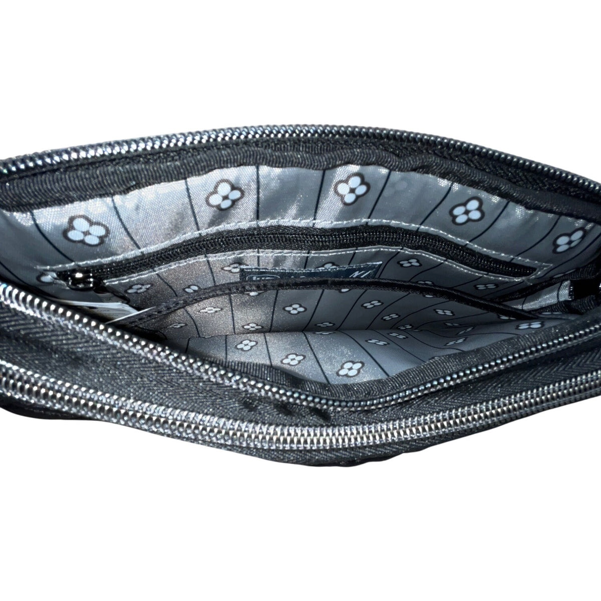 Lug Quilted Black Stitching Adjustable Strap Multi Pocket Coupe XL Crossbody Bag