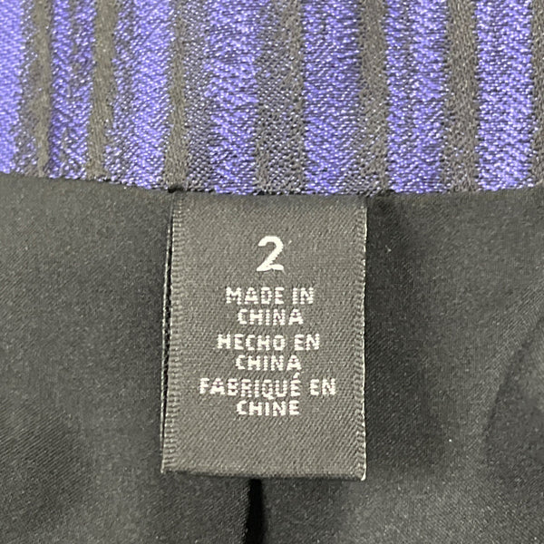 Chico’s Purple & Silver Colorblock Women's Open Front Jacket 3/4 Sleeve Size 2