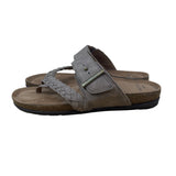 Earth Origins Womens Coco Brown Leather Braided Strap Orono Onida Sandals Sz 8.5