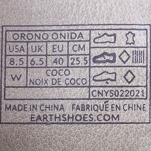 Earth Origins Womens Coco Brown Leather Braided Strap Orono Onida Sandals Sz 8.5