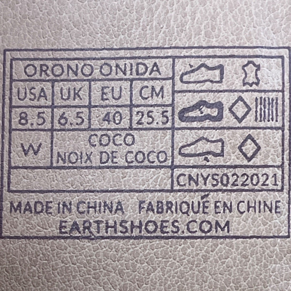 Earth Origins Womens Coco Brown Leather Braided Strap Orono Onida Sandals Sz 8.5