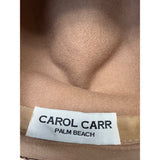 Vintage Carol Carr Brown Wool Hat Floral Accents & Ribbon Detail Made In USA