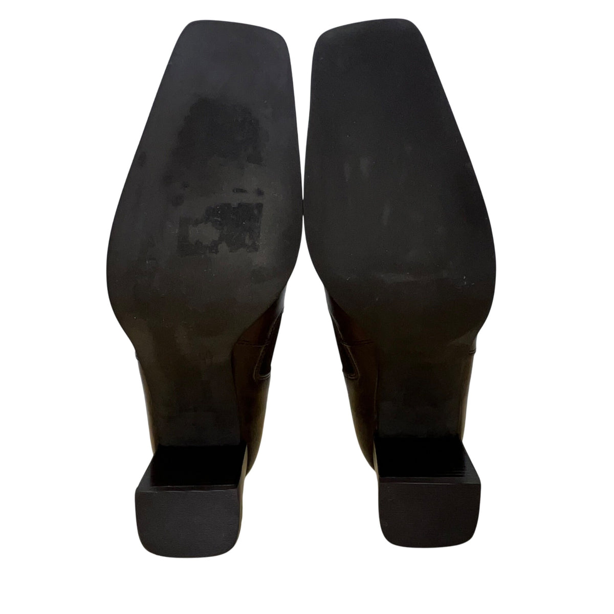 Nickels Women’s Brown Leather Block Heel Slip-On Rabbit Dress Shoes Size 8.5M