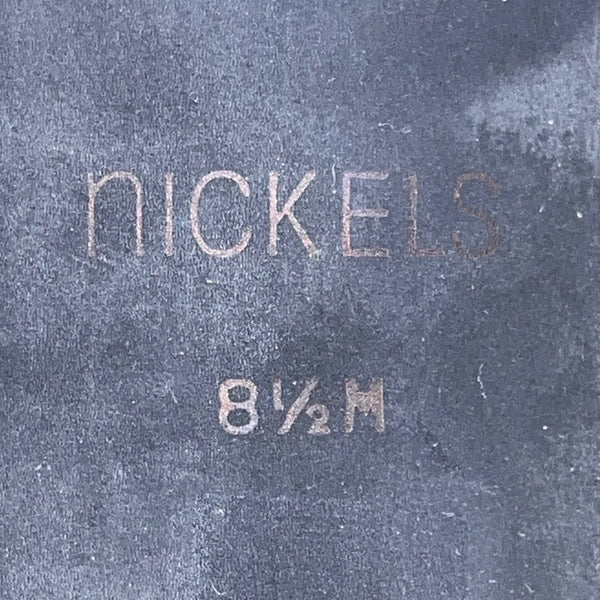 Nickels Women’s Brown Leather Block Heel Slip-On Rabbit Dress Shoes Size 8.5M