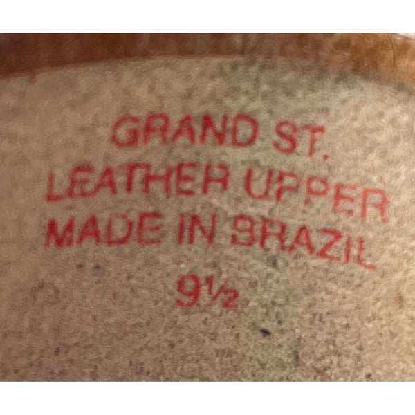 Marc Joseph Grand St Women’s Brown Leather Gold Bit Slip-On Loafers Size 9.5