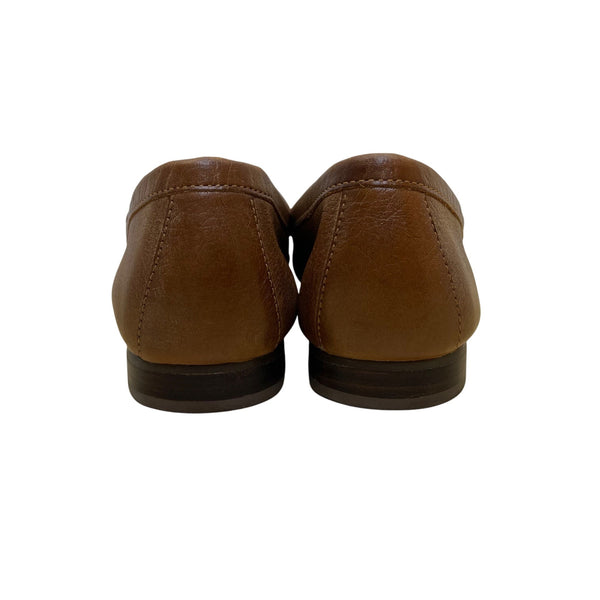 Marc Joseph Grand St Women’s Brown Leather Gold Bit Slip-On Loafers Size 9.5