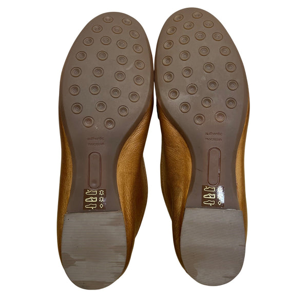 Marc Joseph Grand St Women’s Brown Leather Gold Bit Slip-On Loafers Size 9.5