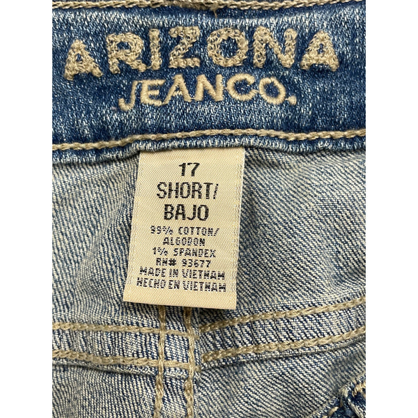 Arizona Women's Blue Cotton Flare Jeans Size 17 Distressed Design - New