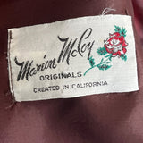 Vintage Marion McCoy Women's Houndstooth Skirt Suit With Ruffled Blouse & Jacket