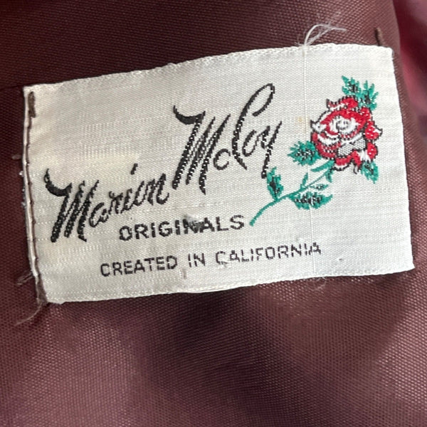 Vintage Marion McCoy Women's Houndstooth Skirt Suit With Ruffled Blouse & Jacket