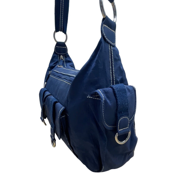 Travelon Navy Blue Nylon Multiple Pockets & Adjustable Strap Crossbody Bag Sz M