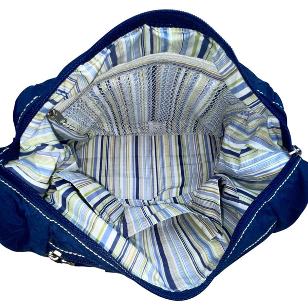 Travelon Navy Blue Nylon Multiple Pockets & Adjustable Strap Crossbody Bag Sz M