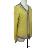 Escada Yellow and Grey Sleeveless Shirt and Sweater Women's 2pcs Set Sz M