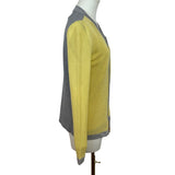 Escada Yellow and Grey Sleeveless Shirt and Sweater Women's 2pcs Set Sz M