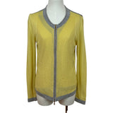 Escada Yellow and Grey Sleeveless Shirt and Sweater Women's 2pcs Set Sz M