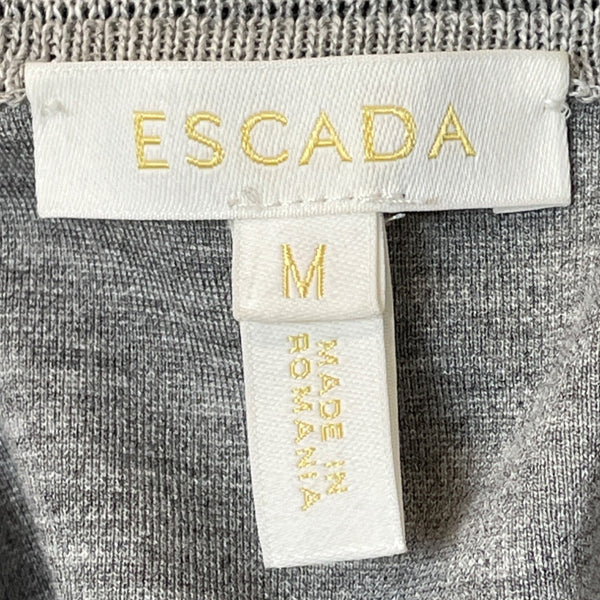Escada Yellow and Grey Sleeveless Shirt and Sweater Women's 2pcs Set Sz M