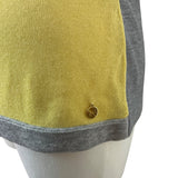 Escada Yellow and Grey Sleeveless Shirt and Sweater Women's 2pcs Set Sz M