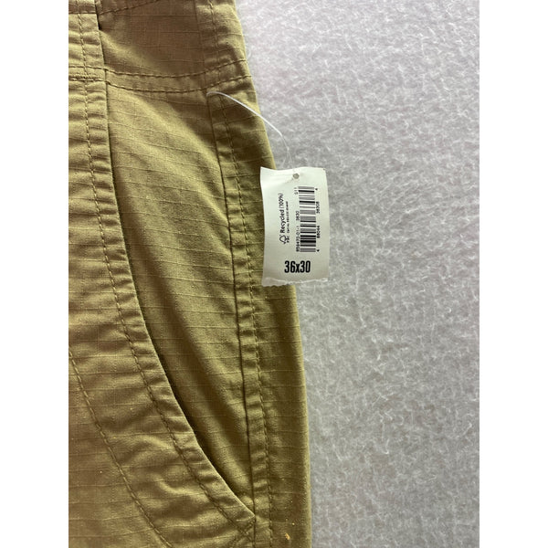 Old Navy Mens Khaki Recycled Cotton Cargo Pants 36x30 Multiple Pockets Casual Durable Lightweight