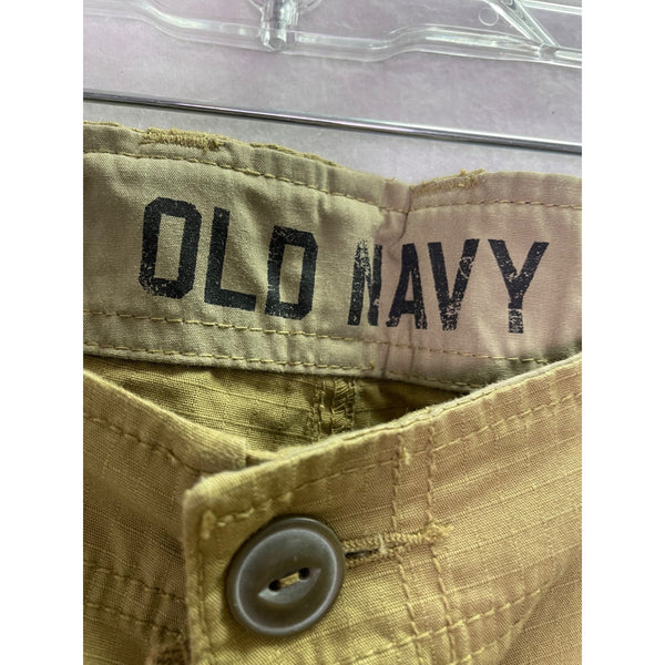 Old Navy Mens Khaki Recycled Cotton Cargo Pants 36x30 Multiple Pockets Casual Durable Lightweight