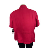Studio I Women's Red Blazer With Pockets & Button Closure Size 24W