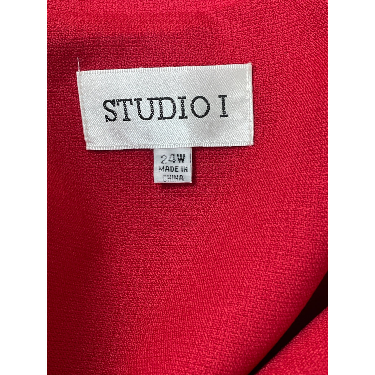 Studio I Women's Red Blazer With Pockets & Button Closure Size 24W