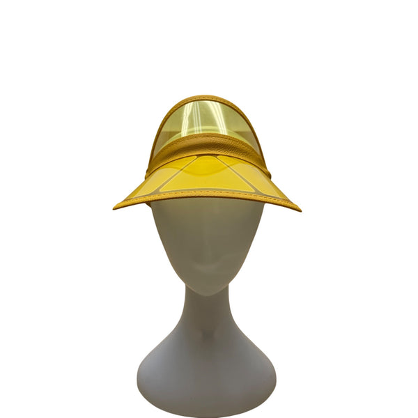 Kids Visor  Kids Lemon Yellow Faux Leather Visor Ages 5-12 Elastic Strap Durable Unique Design