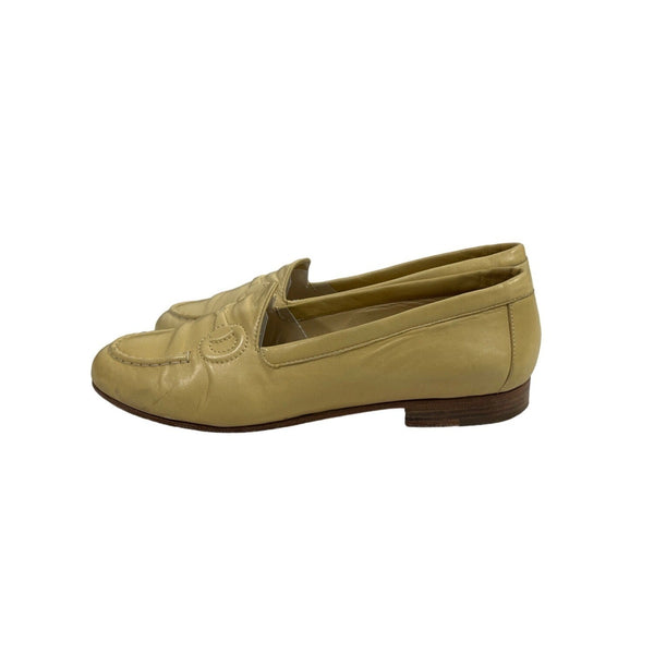Gucci Women's White Ivory Nappa Agnello Mocassino Pelle Shoes Sz 6B