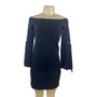Fifteen Twenty Off-The-Shoulder Black Mini Dress With Bell Sleeves Size XS