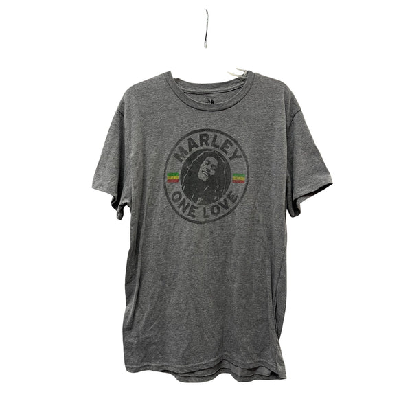 Zion Rootswear Mens Gray Cotton Polyester Bob Marley One Love Graphic T-Shirt XXL