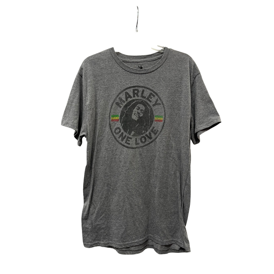 Zion Rootswear Mens Gray Cotton Polyester Bob Marley One Love Graphic T-Shirt XXL