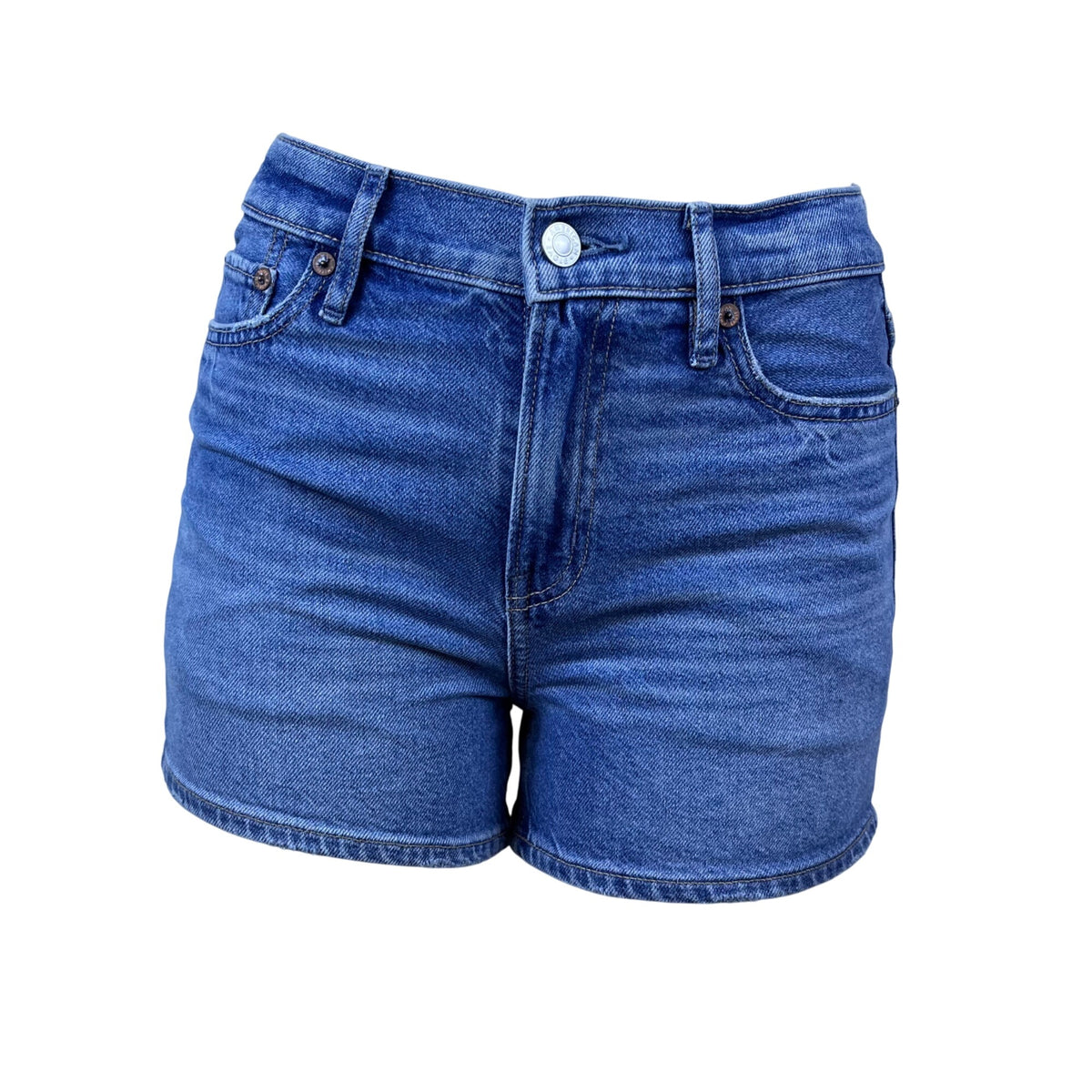 American Eagle Women’s Blue Denim High-Rise Stretch Jean Shorts Size 00 - New