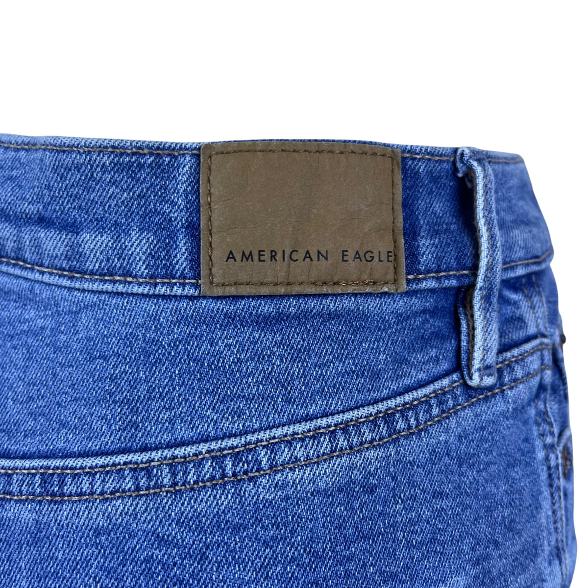 American Eagle Women’s Blue Denim High-Rise Stretch Jean Shorts Size 00 - New