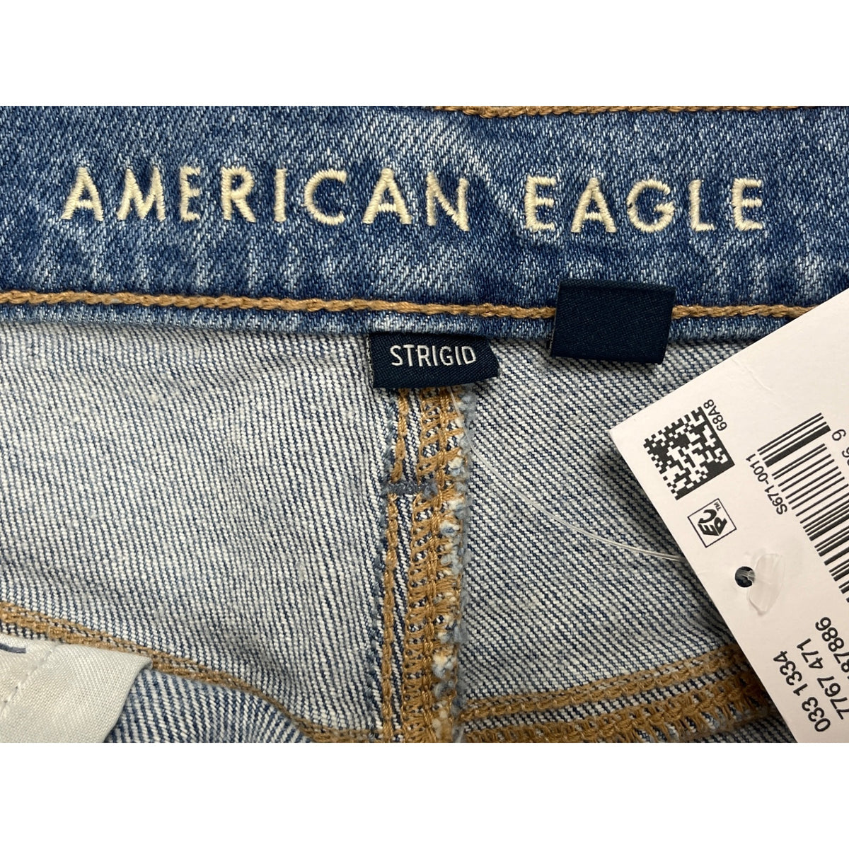 American Eagle Women’s Blue Denim High-Rise Stretch Jean Shorts Size 00 - New