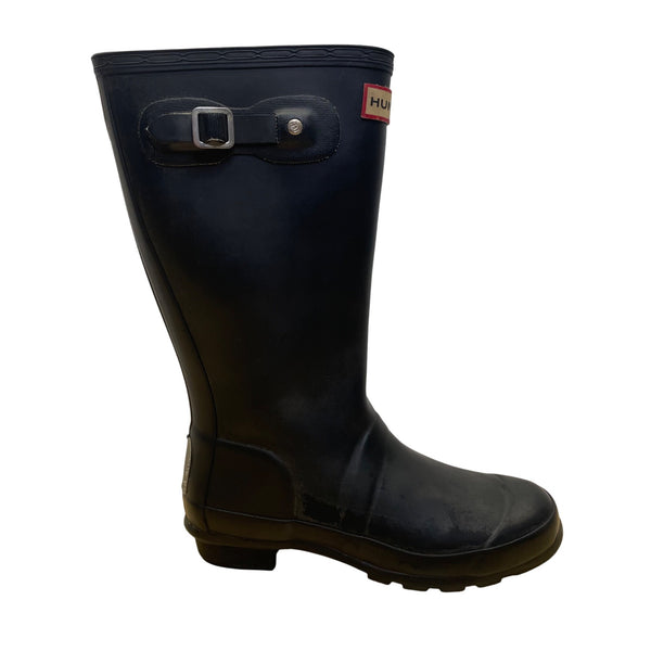 Hunter Kids Black Rubber Waterproof Rain Boots Size 3M/4F