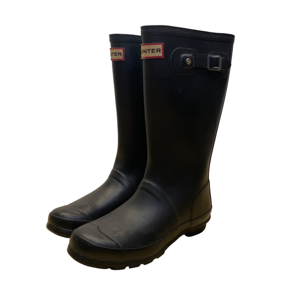 Hunter Kids Black Rubber Waterproof Rain Boots Size 3M/4F