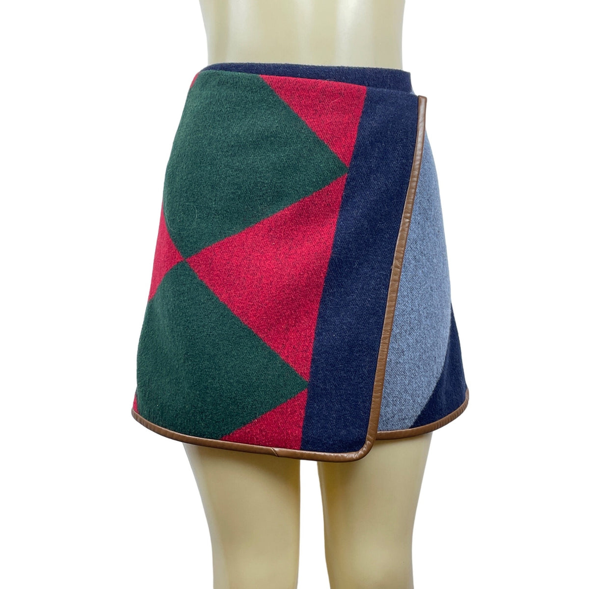 Tory Burch Women's Multicolor Diamond Wrap Mini Skirt Sz 4 - NWT